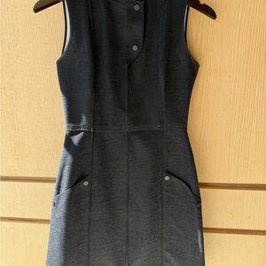 Hugo Boss Black Sleeveless Sheath Dress with Pocket Details